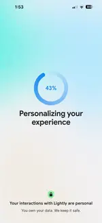 Lightly onboarding step 6